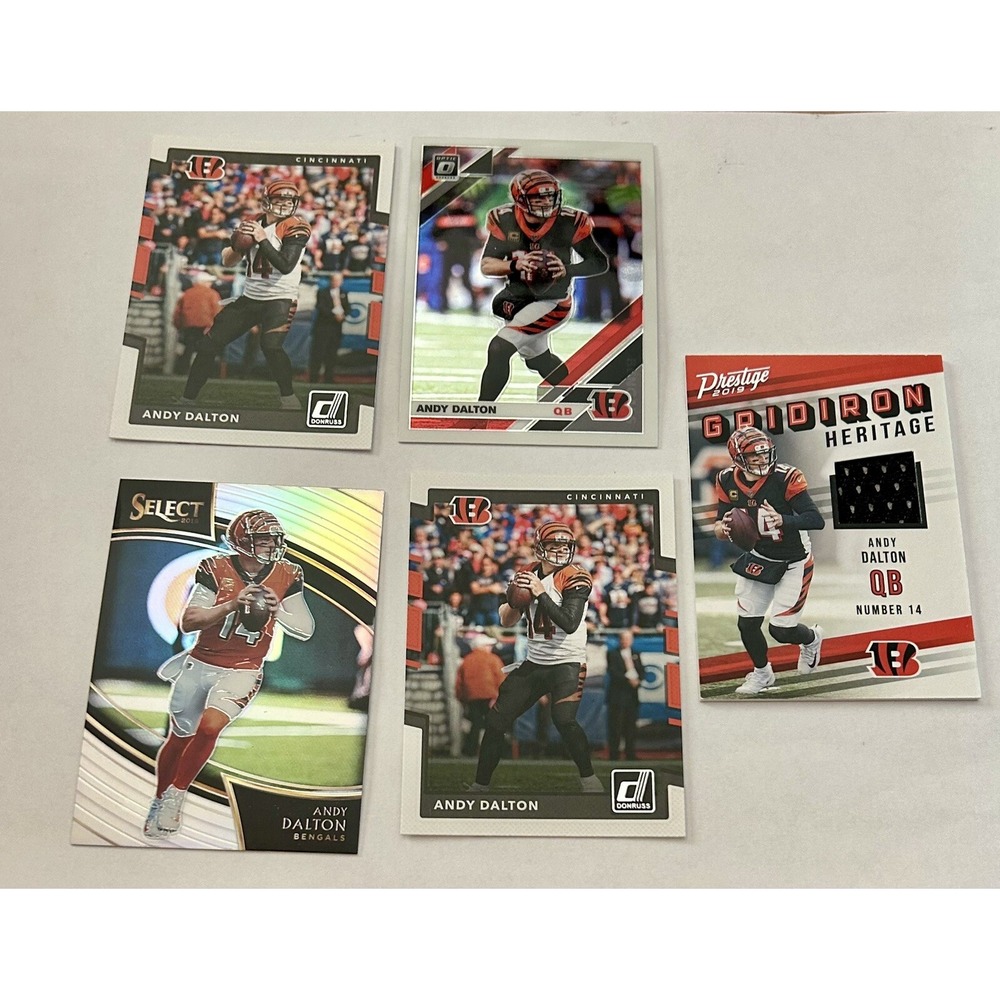 Panini Lot of 5 Cincinnati Bengals Andy Dalton Football Cards (Z1)
